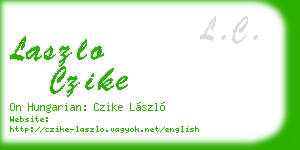 laszlo czike business card
