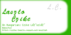 laszlo czike business card